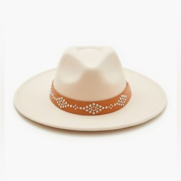 Forever 21 Studded Faux Leather Trim Fedora | New Without Tags main image 6